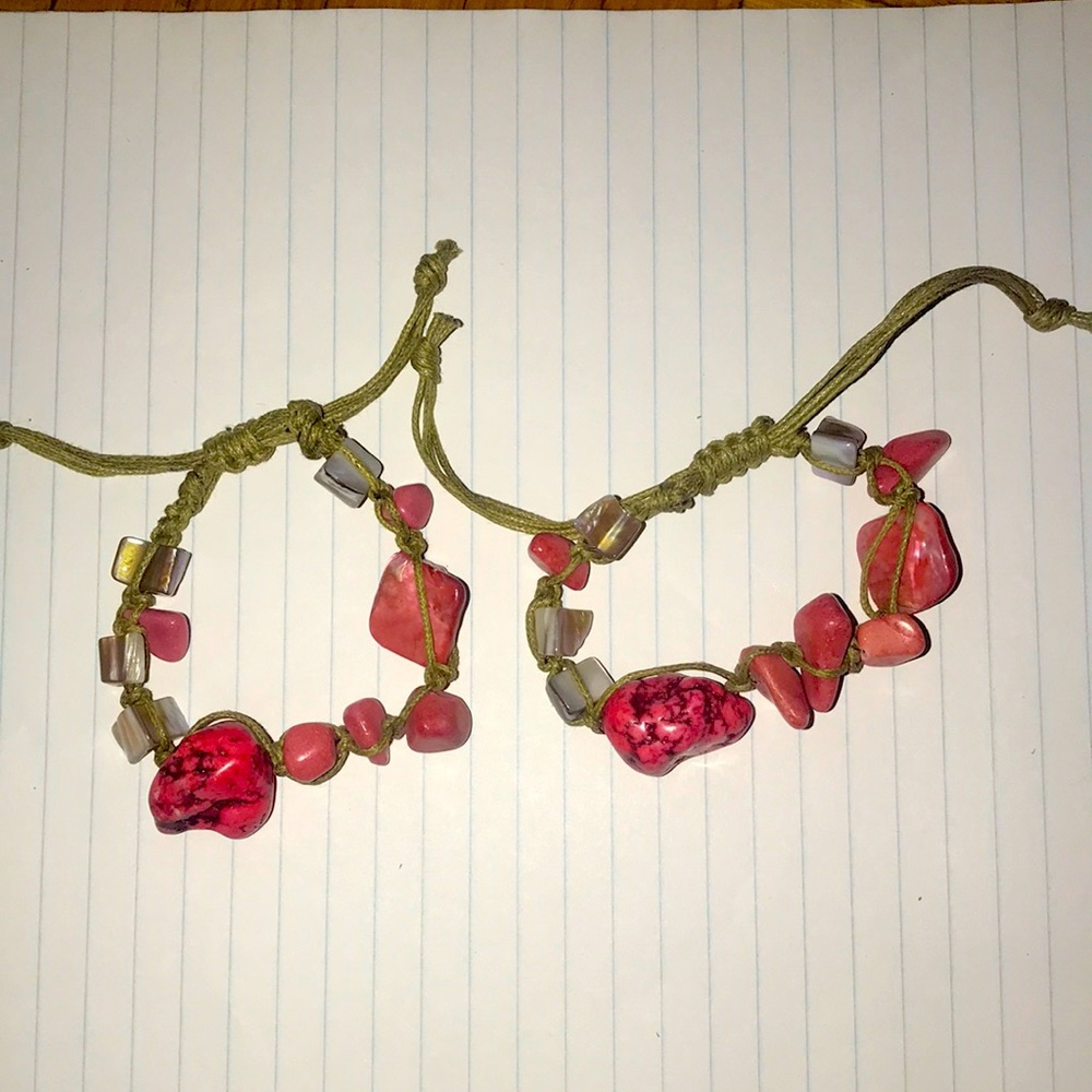 Two (2) stone rope bracelets. Brand new, never worn. Size adjusting. NWOT
